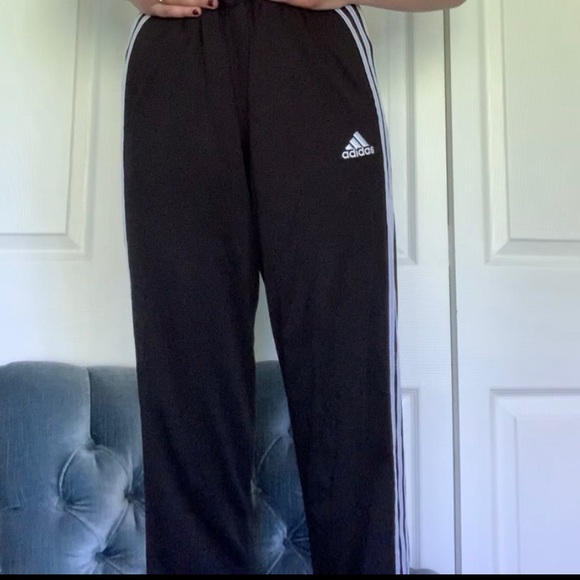 ADIDAS kids XL/ladies XS/S 3 stripe drawstring track pants - Picture 7 of 9